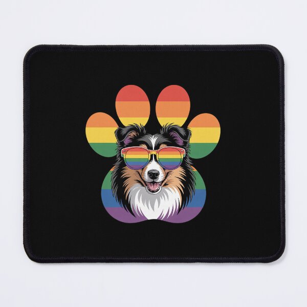 Item preview, LGBT Shetland Sheepdog Rainbow Dog Paw Lesbian Gay Pride designed and sold by RsFilsingerArt.
