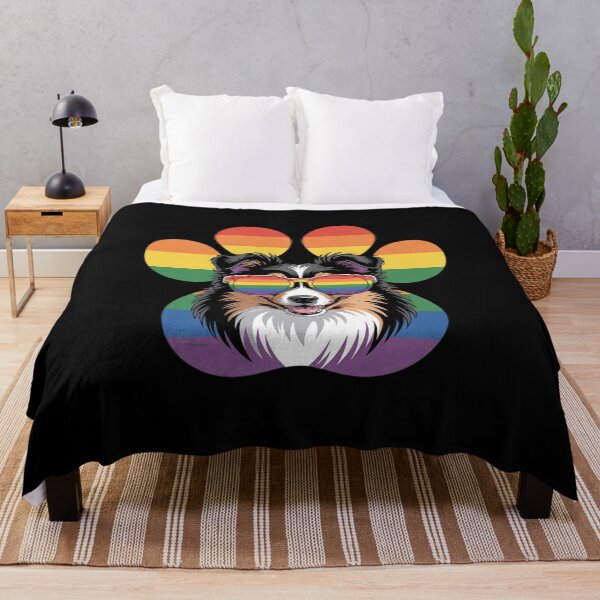Item preview, LGBT Shetland Sheepdog Rainbow Dog Paw Lesbian Gay Pride designed and sold by RsFilsingerArt.