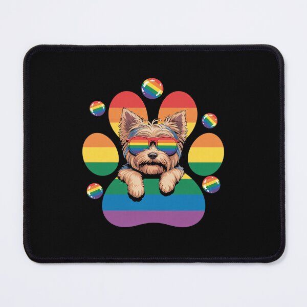 Item preview, LGBT Yorkshire Terrier Rainbow Dog Paw Lesbian Gay Pride designed and sold by RsFilsingerArt.