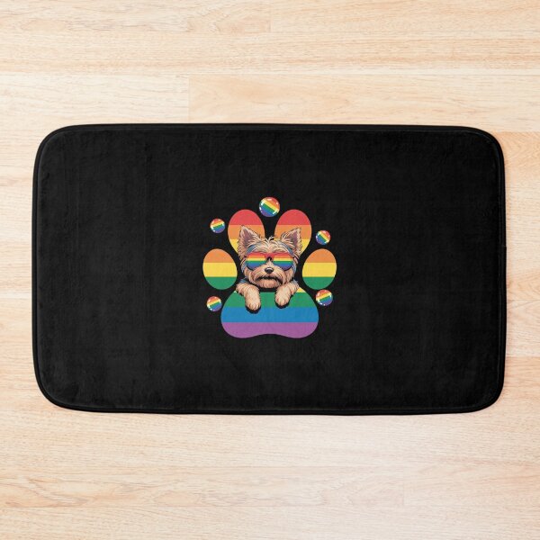 Item preview, LGBT Yorkshire Terrier Rainbow Dog Paw Lesbian Gay Pride  designed and sold by RsFilsingerArt.