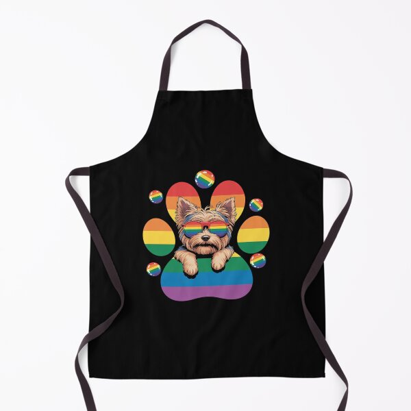 Item preview, LGBT Yorkshire Terrier Rainbow Dog Paw Lesbian Gay Pride designed and sold by RsFilsingerArt.
