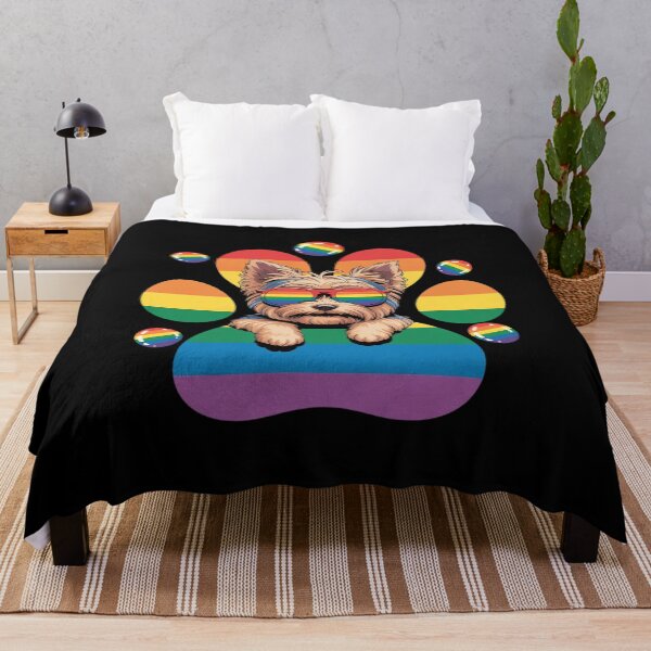 Item preview, LGBT Yorkshire Terrier Rainbow Dog Paw Lesbian Gay Pride  designed and sold by RsFilsingerArt.
