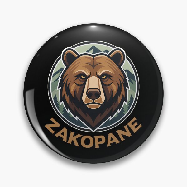 Item preview, Zakopane Poland Brown Bear Tatra Mountains Forest Illustration designed and sold by LinaValearte.