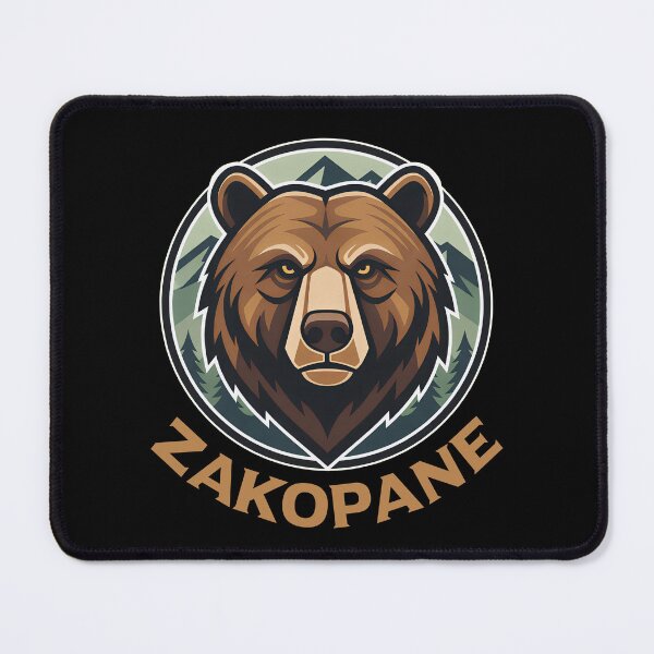 Item preview, Zakopane Poland Brown Bear Tatra Mountains Forest Illustration designed and sold by LinaValearte.