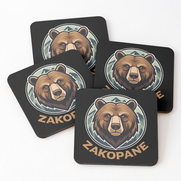 Item preview, Zakopane Poland Brown Bear Tatra Mountains Forest Illustration designed and sold by LinaValearte.