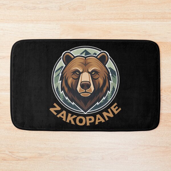 Item preview, Zakopane Poland Brown Bear Tatra Mountains Forest Illustration designed and sold by LinaValearte.
