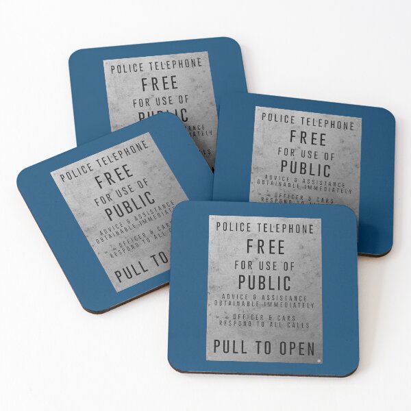 Item preview, Police Box Sign designed and sold by Logo-A-GoGo.
