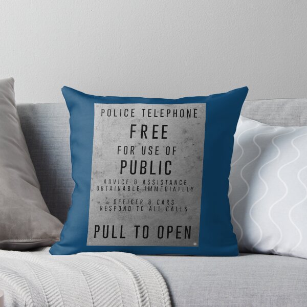Item preview, Police Box Sign designed and sold by Logo-A-GoGo.