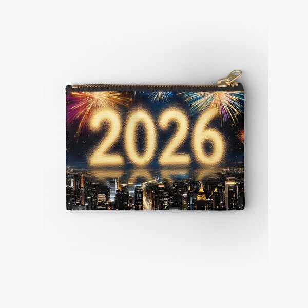 Item preview, Happy New Year 2026 Fireworks Gold Celebration Over City designed and sold by DreamyWallVibes.