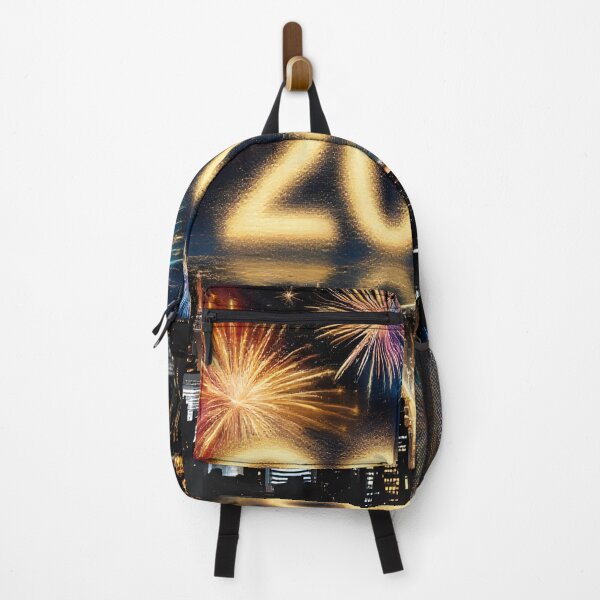 Item preview, Happy New Year 2026 Fireworks Gold Celebration Over City designed and sold by DreamyWallVibes.