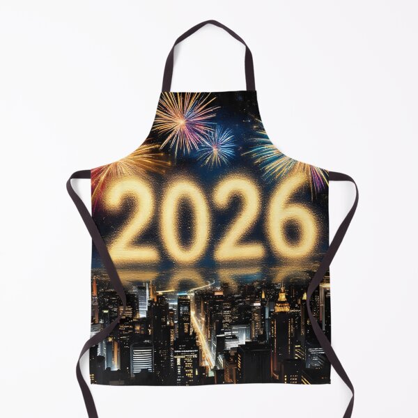 Item preview, Happy New Year 2026 Fireworks Gold Celebration Over City designed and sold by DreamyWallVibes.