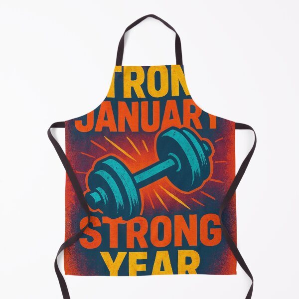 Item preview, Strong January Strong Year Motivation Fitness Gym Retro Vintage designed and sold by Lyvion design.