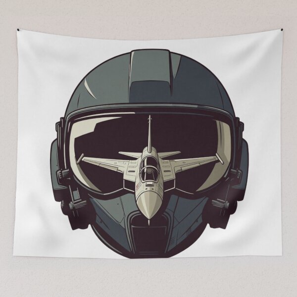 Item preview, Pilot Helmet With Fighter Jet Overlay #Aviation #PilotGear designed and sold by Combat Skies.