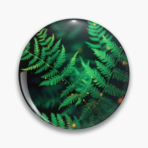 Item preview, Glowing Green Fern Leaves – Magical Nature Botanical Aesthetic Art designed and sold by DreamyWallVibes.