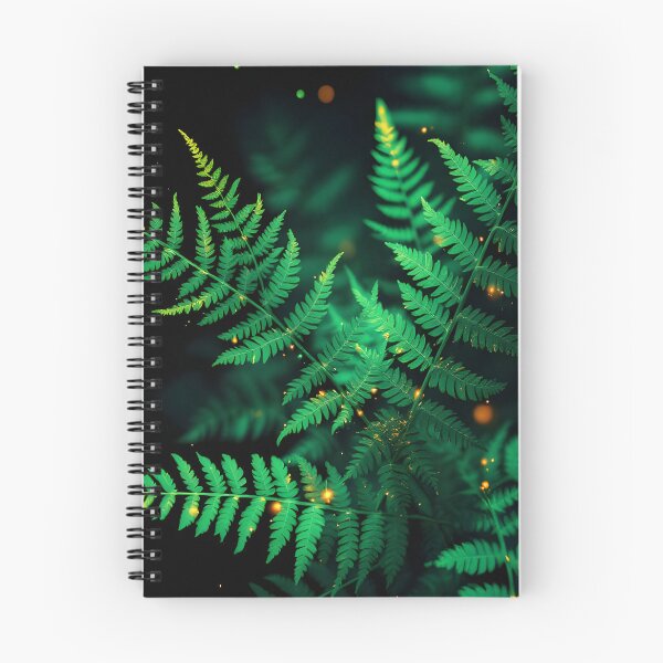 Item preview, Glowing Green Fern Leaves – Magical Nature Botanical Aesthetic Art designed and sold by DreamyWallVibes.