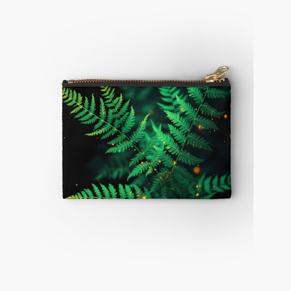 Item preview, Glowing Green Fern Leaves – Magical Nature Botanical Aesthetic Art designed and sold by DreamyWallVibes.