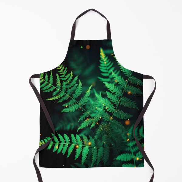 Item preview, Glowing Green Fern Leaves – Magical Nature Botanical Aesthetic Art designed and sold by DreamyWallVibes.