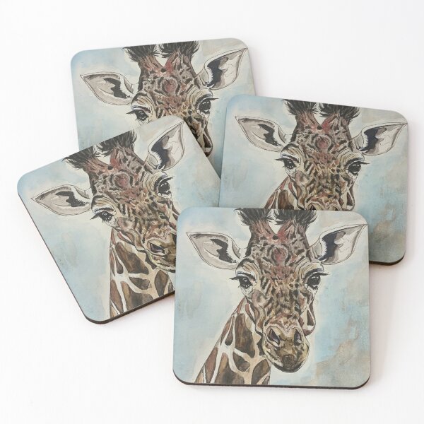 Item preview, Watercolour giraffe painting designed and sold by ChloeMichel.