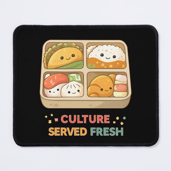 Item preview, Culture Served Fresh – Kawaii Food Cultural Fusion Bento Illustration designed and sold by SidTastic .