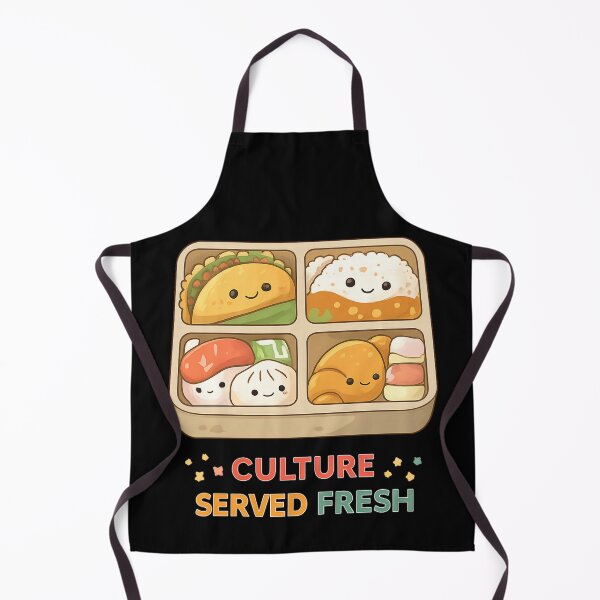 Item preview, Culture Served Fresh – Kawaii Food Cultural Fusion Bento Illustration designed and sold by SidTastic .