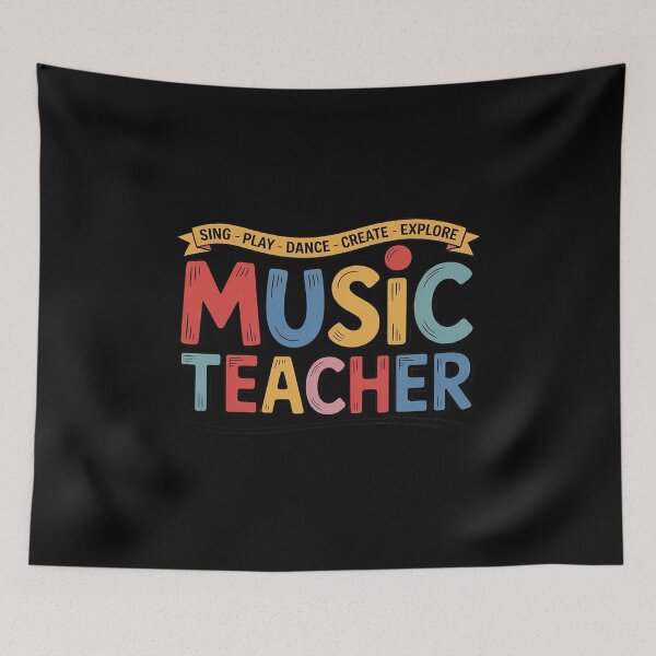 Item preview, Music Teacher Sing Play Dance Create Explore Back To School  designed and sold by RsFilsingerArt.