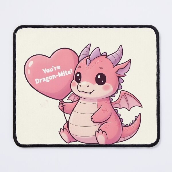 Item preview, Dragon-Mite! Kawaii Pink Dragon - Aesthetic Year of the Dragon 2026 - Valentines Gift Art designed and sold by arup7980.