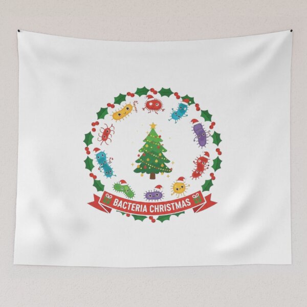 Item preview, Cute Christmas Bacteria – Funny Cartoon Germ Design designed and sold by sma44.