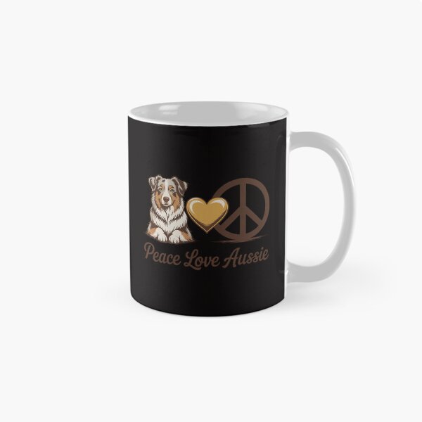 Item preview, Peace Love Aussie Funny Aussie Mom Dog Mom Mother's Day designed and sold by DarioRosales.