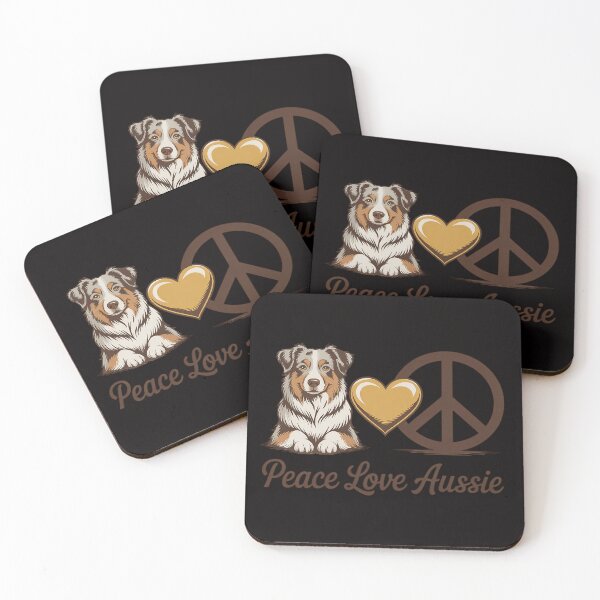 Item preview, Peace Love Aussie Funny Aussie Mom Dog Mom Mother's Day designed and sold by DarioRosales.