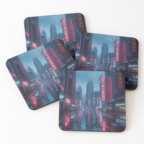 Item preview, Neon Cyberpunk City – Y2K Futuristic Asian Cityscape designed and sold by Gadet100.