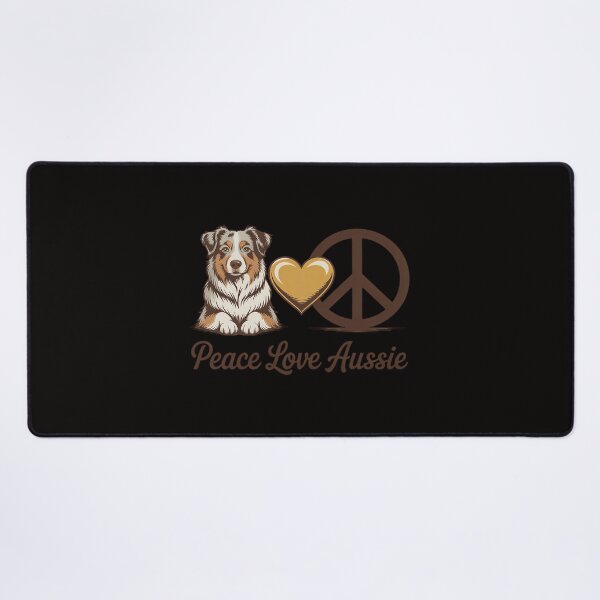 Item preview, Peace Love Aussie Funny Aussie Mom Dog Mom Mother's Day designed and sold by DarioRosales.