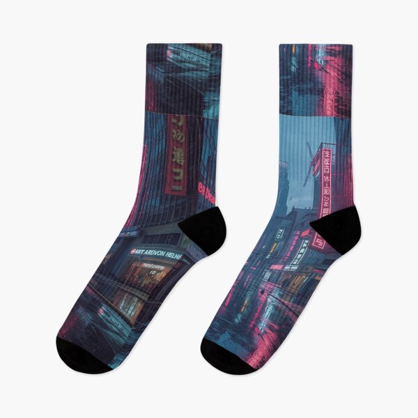 Item preview, Neon Cyberpunk City – Y2K Futuristic Asian Cityscape designed and sold by Gadet100.