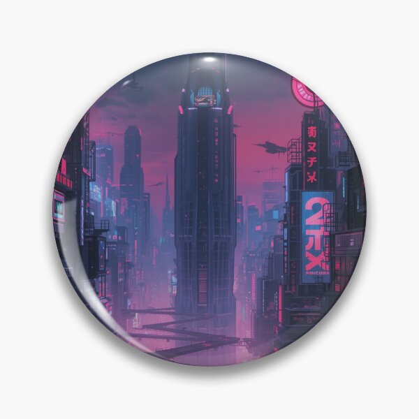Item preview, Neon Cyberpunk City – Y2K Futuristic Asian Cityscape2 designed and sold by Gadet100.