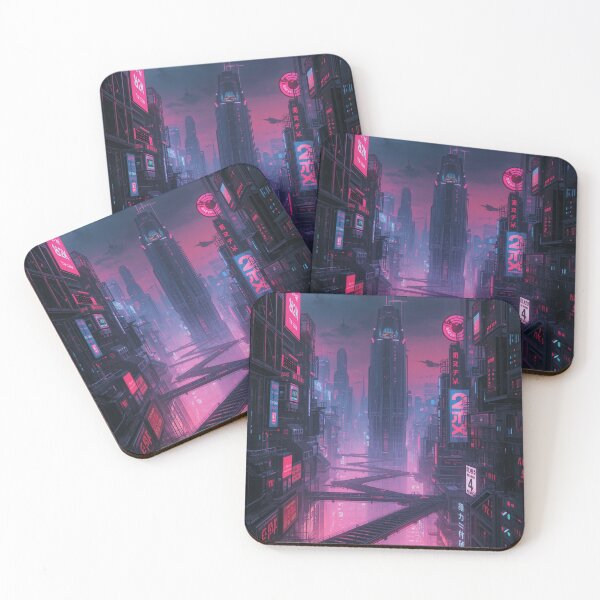 Item preview, Neon Cyberpunk City – Y2K Futuristic Asian Cityscape2 designed and sold by Gadet100.