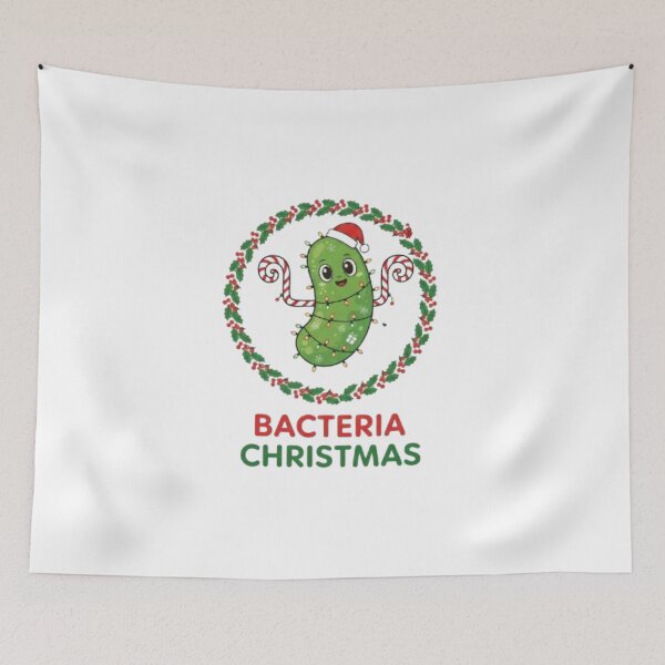 Item preview, Merry Germmas – Cute Cartoon Bacteria Christmas Art designed and sold by sma44.