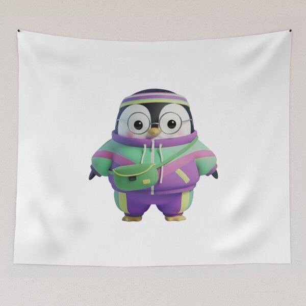 Item preview, Retro POODY Penguin – Vintage Street Style Character Illustration designed and sold by HNstory.