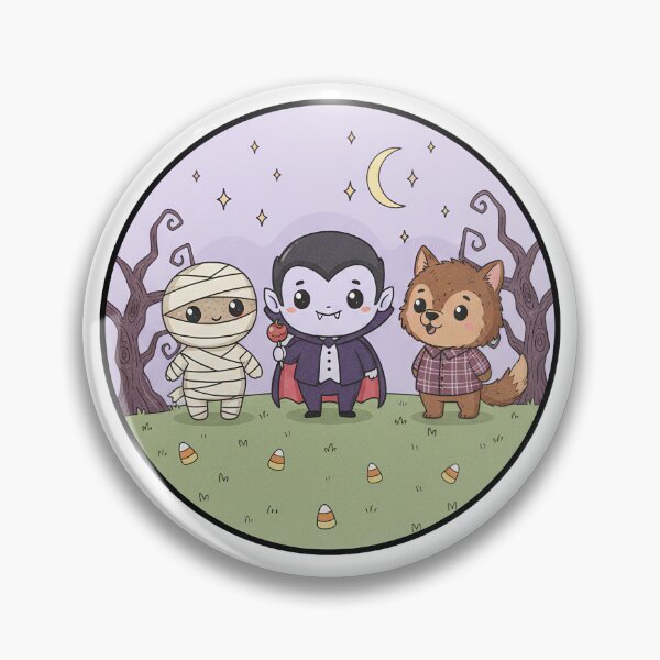 Item preview, Monster Squad Frightfully Cute: Chibi Vampire, Mummy & Werewolf Trio designed and sold by GeminiDaydreamer.