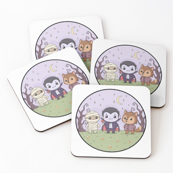 Item preview, Monster Squad Frightfully Cute: Chibi Vampire, Mummy & Werewolf Trio designed and sold by GeminiDaydreamer.