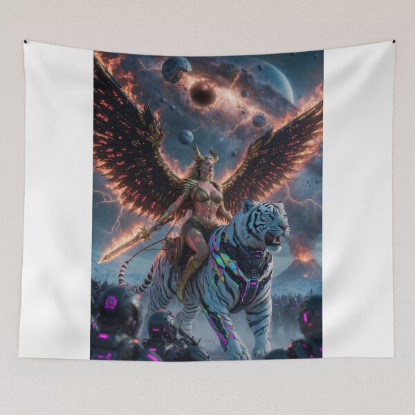 Item preview, Cosmic Inferno Queen – Apocalypse Rider designed and sold by SunsetAngelsAI.