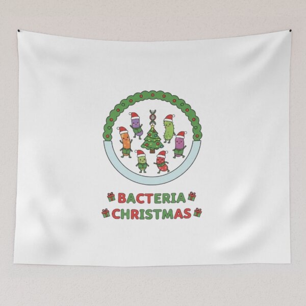 Item preview, Festive Cartoon Bacteria – Cute & Funny Christmas Design designed and sold by sma44.
