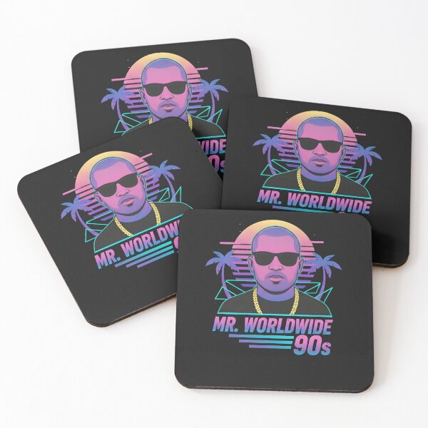Item preview, Mr. Worldwide Vaporwave Shirt – 90s Retro Rapper Parody Neon Aesthetic T-Shirt designed and sold by ZyxDes.