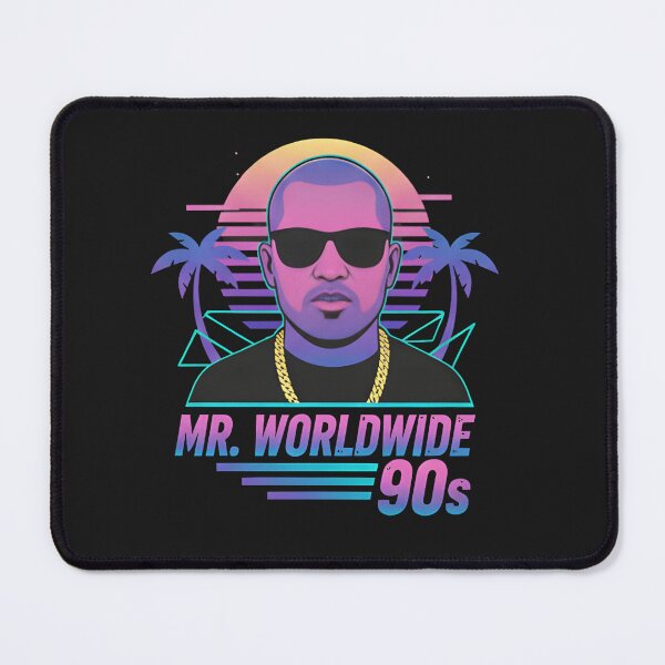 Item preview, Mr. Worldwide Vaporwave Shirt – 90s Retro Rapper Parody Neon Aesthetic T-Shirt designed and sold by ZyxDes.