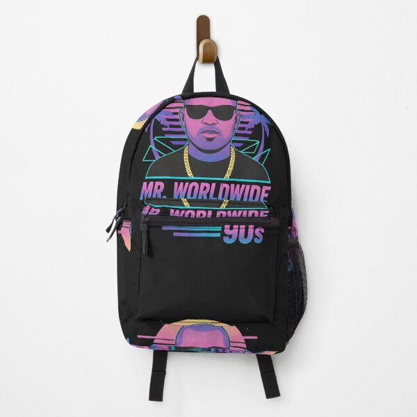 Item preview, Mr. Worldwide Vaporwave Shirt – 90s Retro Rapper Parody Neon Aesthetic T-Shirt designed and sold by ZyxDes.