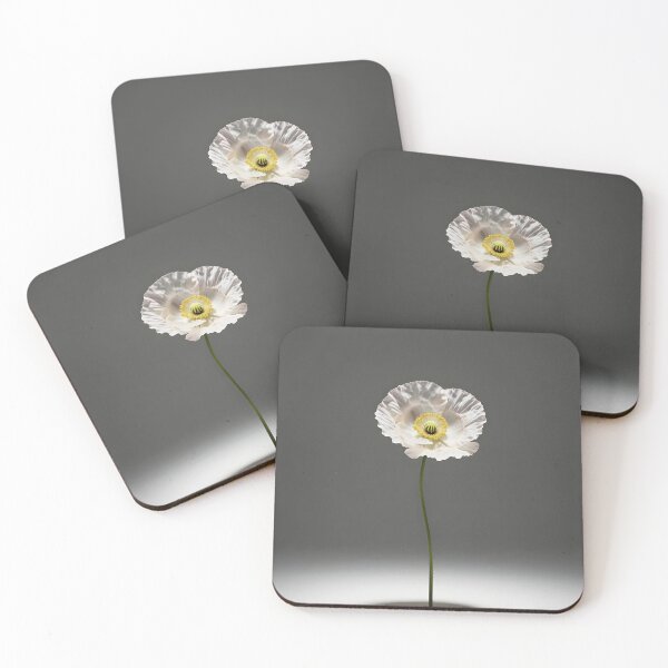 Item preview, Silent Elegance – White Poppy in Dramatic Light designed and sold by EmeraldeaArt.