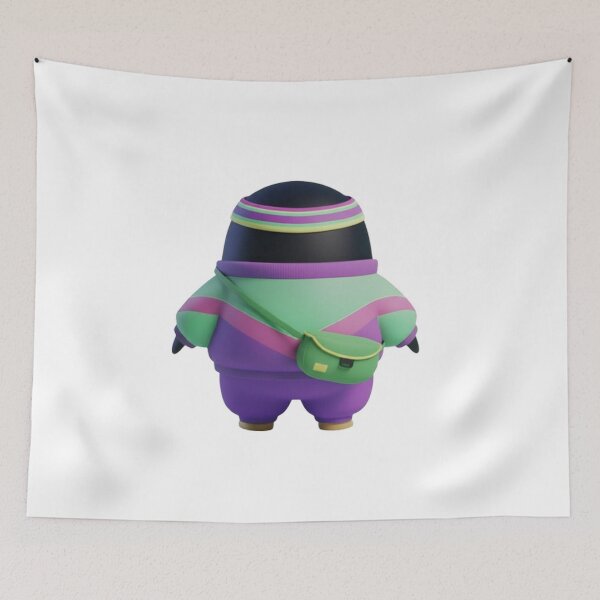 Item preview, Retro POODY Penguin – Back View.Vintage Street Style Character Illustration designed and sold by HNstory.