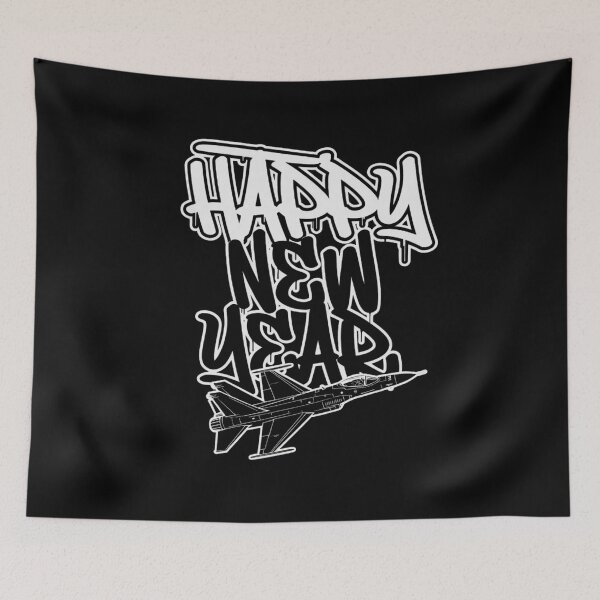 Item preview, Happy New Year Graffiti Fighter Jet #Aviation  designed and sold by Combat Skies.