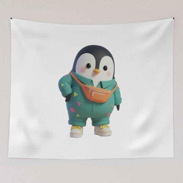 Item preview, Retro POODY Penguin – Vintage Street Style Character Illustration designed and sold by HNstory.