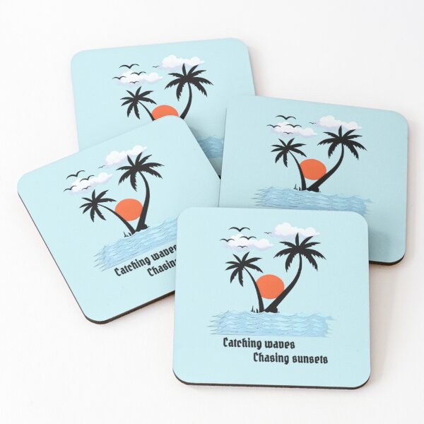 Item preview, Catching Waves Chasing Sunset – Ocean Inspired Motivational Design designed and sold by Grand-Trends.