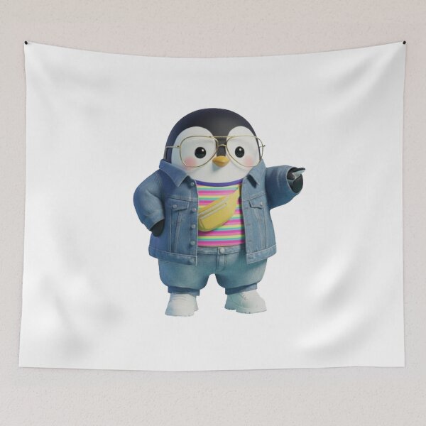 Item preview, Retro POODY Penguin – Vintage Street Style Character Illustration designed and sold by HNstory.
