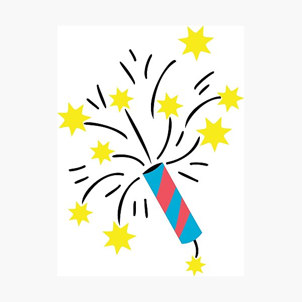 Item preview, Colorful Party Popper with Star Confetti Celebration Illustration Sticker designed and sold by FestivityFinds.